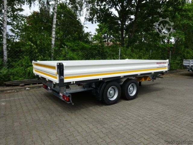 Reboque basculante Möslein TTD 13 Weiß  13 t Tandem 3- Seitenkipper Tieflader-- Neufahrzeug --