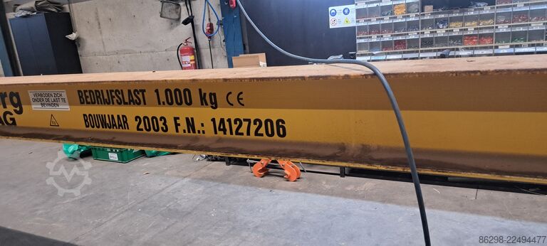 Puente grúa monorraíl Demag 15.124mm x 1.000 kg