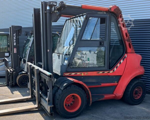 柴油叉车 Linde H80D-02 Zinkenversteller + Duplex-Freisichtmast