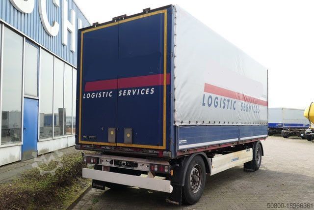 Åben trailer med presenning KRONE AZ, Bordwände, BPW, 7.300mm lang, Luftfederung