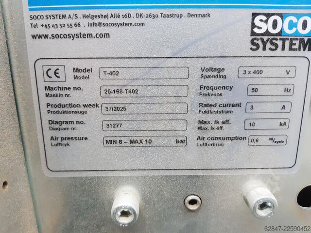 Pappemballagemaskine SOCO SYSTEM F-100P und T-402-5-8-7