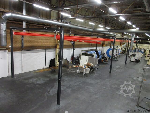 起重机顶棚 起重机 室内起重机 起重机跑道 Demag Portalkran KBK2-H Stahlbau 500KG Abus 500KG Kettenzug + Stahlbau