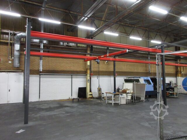 起重机顶棚 起重机 室内起重机 起重机跑道 Demag Portalkran KBK2-H Stahlbau 500KG Abus 500KG Kettenzug + Stahlbau