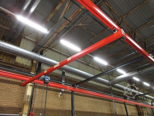 起重机顶棚 起重机 室内起重机 起重机跑道 Demag Portalkran KBK2-H Stahlbau 500KG Abus 500KG Kettenzug + Stahlbau