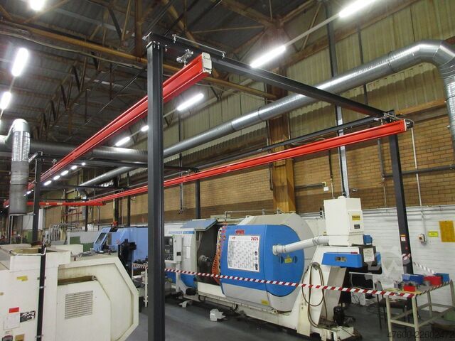 起重机顶棚 起重机 室内起重机 起重机跑道 Demag Portalkran KBK2-H Stahlbau 500KG Abus 500KG Kettenzug + Stahlbau
