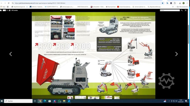   Rampicar ROTAIR R70AE Raupendumper  Geräteträger