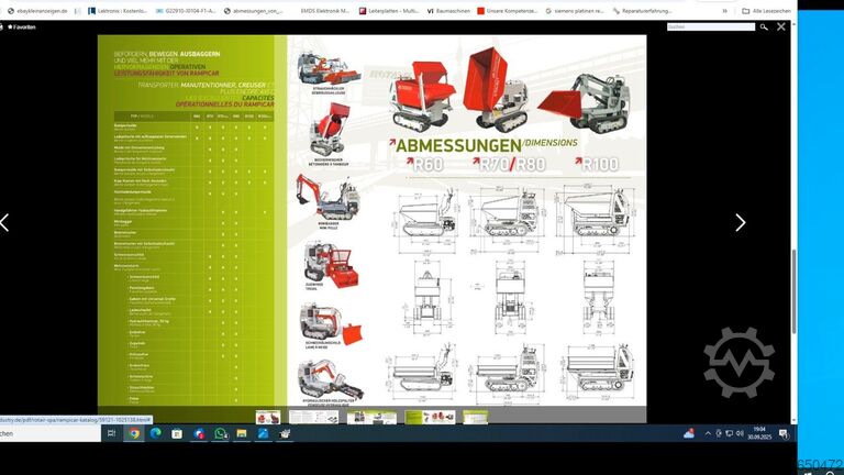   Rampicar ROTAIR R70AE Raupendumper  Geräteträger