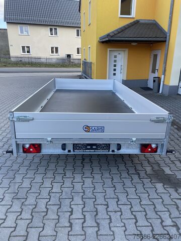 三方ダンプトレーラー Saris PL 406 204 2700 + Schienen 406cm x 204cm