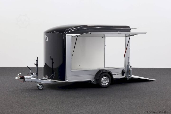Kofferanhänger Debon CHEVAL LIBERTE DEBON C400 WABENKERN ROADSTER SCHWARZ +SEITENKLAPPE LINKS +SEITENTÜR