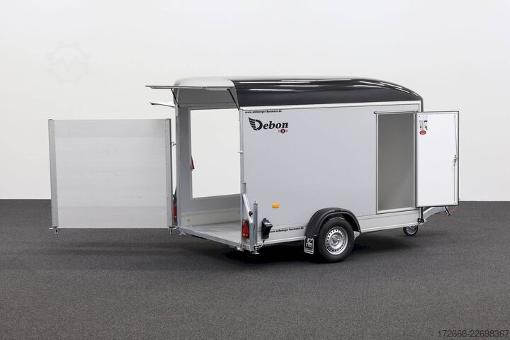 Kofferanhänger Debon CHEVAL LIBERTE DEBON C400 WABENKERN ROADSTER SCHWARZ +SEITENKLAPPE LINKS +SEITENTÜR
