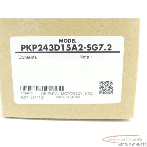 Motor  Orientalmotor PKP243D15A2-SG7.2 Schrittmotor SN: RX7N144101