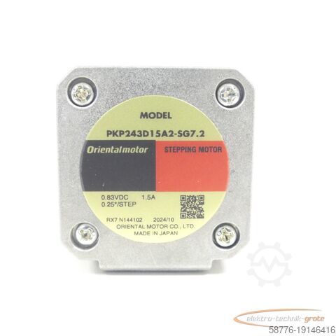 Motor Orientalmotor PKP243D15A2-SG7.2 Schrittmotor SN: RX7N144102