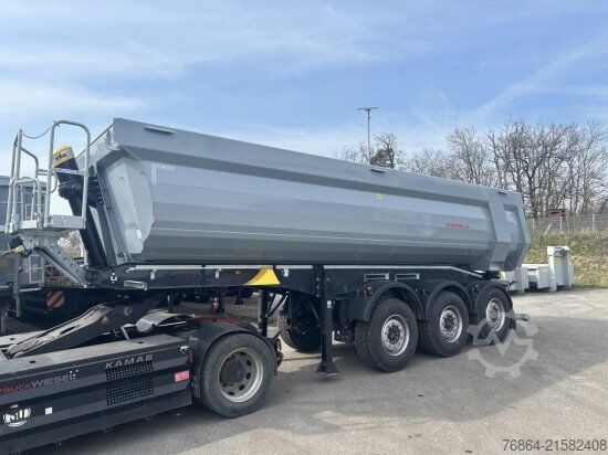 自卸半挂车 SCHWARZMüLLER STAHLRUNDMULDE 25 M³, LIFTACHSE, ROLLPLANE, SAF ACHSEN,  SOFORT VERFüGBAR