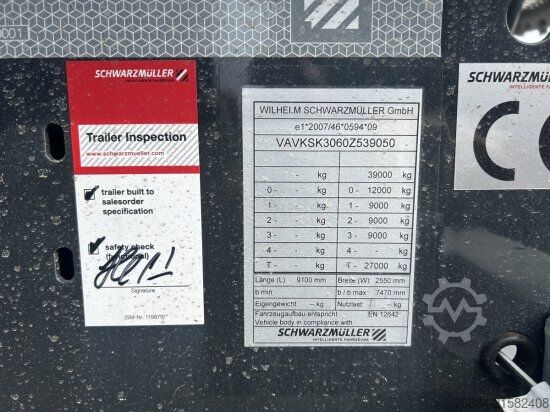 自卸半挂车 SCHWARZMüLLER STAHLRUNDMULDE 25 M³, LIFTACHSE, ROLLPLANE, SAF ACHSEN,  SOFORT VERFüGBAR