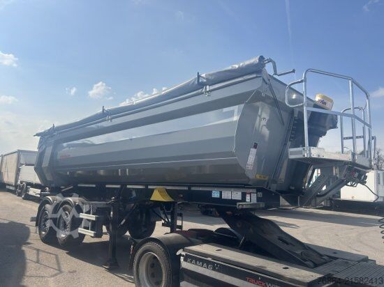 自卸半挂车 SCHWARZMüLLER STAHLRUNDMULDE 25 M³, LIFTACHSE, ROLLPLANE, HYDR. KLAPPE SOFORT VERFüGBAR