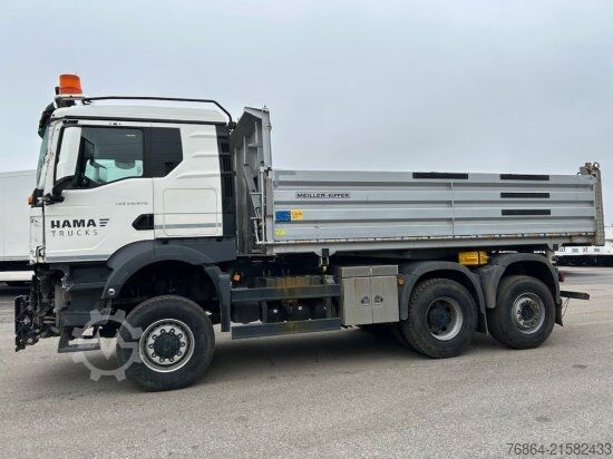 三向自卸卡车 MAN TGS 28.470 6X4X4, MEILLER,  WINTERDIENSTAUSRüSTUNG, ACHSLIFT, LENKACHSE