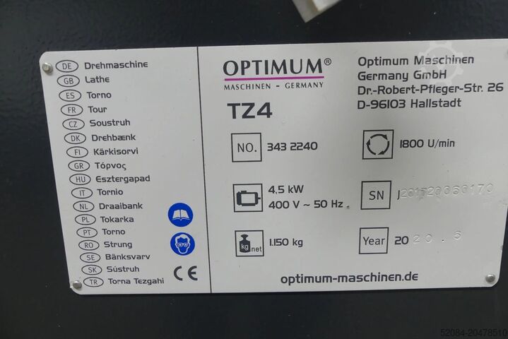 Optimum lathe Opty turn TZ 4 Optimum Opty turn TZ 4