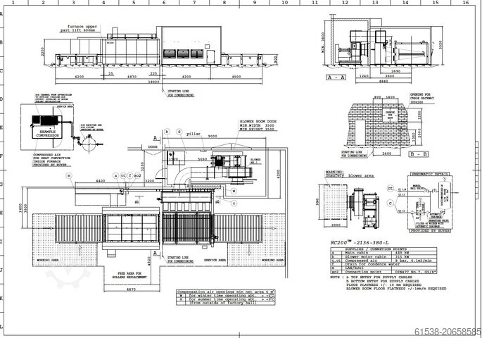 Forno per la tempra del vetro GLASTON (Tamglass) RC200-2136-L