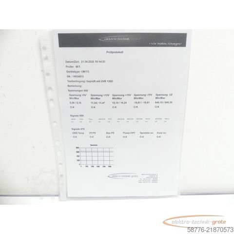 组成部分 Heidenhain UM 113 ID 325 002-03 SN14934810 generalüberholt mit 3 Mon. Gewährl.