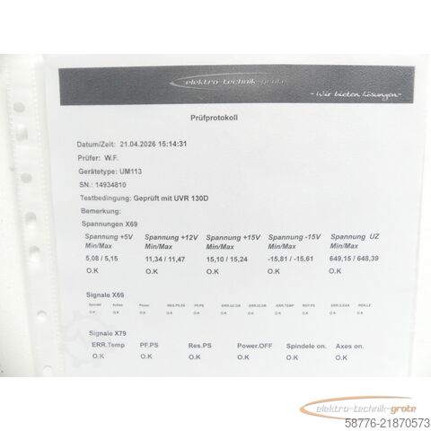 组成部分 Heidenhain UM 113 ID 325 002-03 SN14934810 generalüberholt mit 3 Mon. Gewährl.