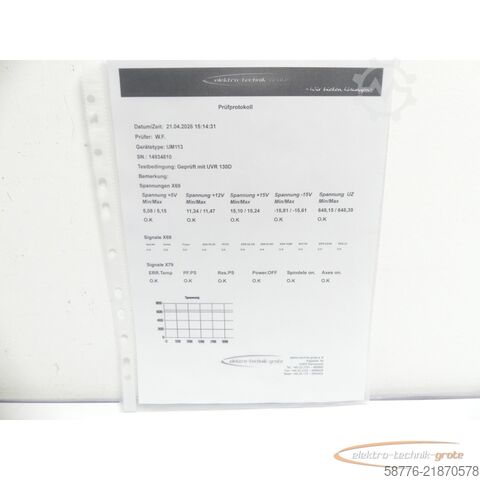 Компонент Heidenhain UM 113 ID 325 002-03 SN14934810 im Austausch (Exchange)