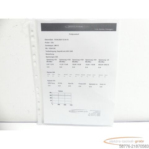 组成部分 Heidenhain UM 113 ID 325 002-03 SN15341159 generalüberholt mit 3 Mon. Gewährl.