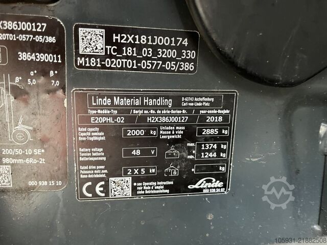 Forklift listrik 4 roda Linde E20PHL-02