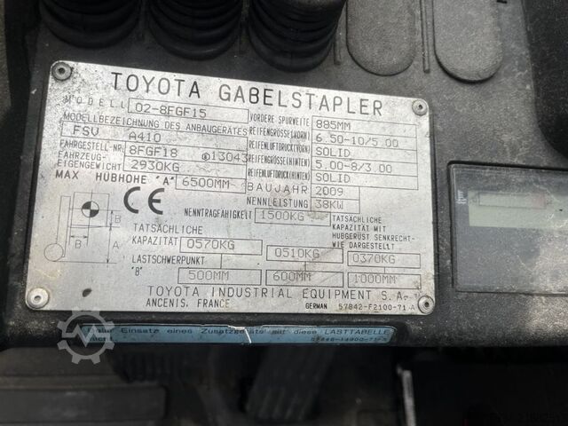 Περονοφόρα ανυψωτικά LPG Toyota 8FGF15