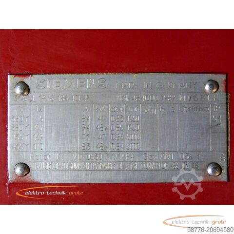 Siemens motor Siemens 1PH6186-4CE49Z Spindel - Servomotor