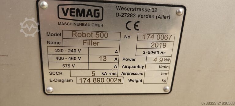 Kjøttforedlingsmaskin VEMAG Robot 500