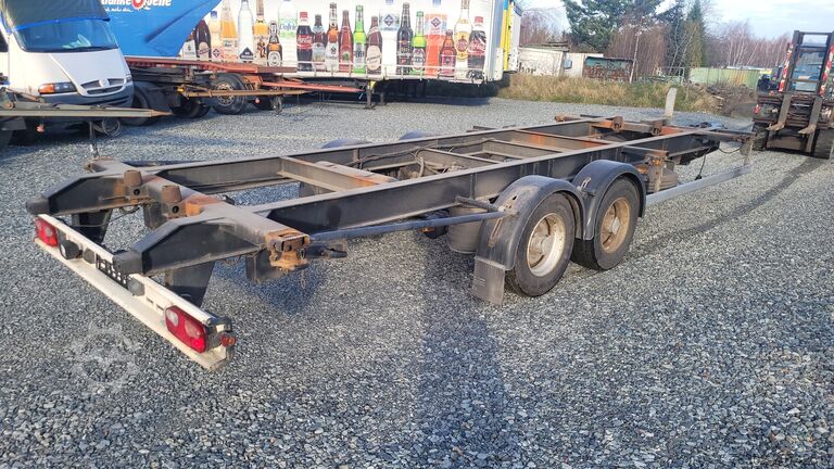 Drieweg kipper aanhangwagen Obermaier OS 2 W 205L Tandem BDF Lafette 10.5 to.