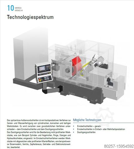 Merkezsiz silindirik taşlama makinesi Schaudt-Mikrosa Kronos M