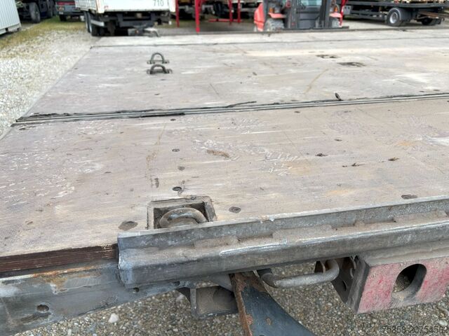 Växelflaksplattform Wecon Plattform mittig+außen Zurringe verzinkt