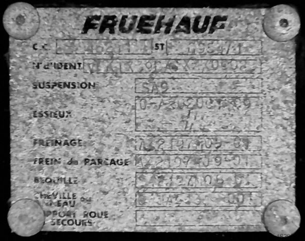 Tankauflieger Fruehauf Gas, compressed helium, hydrogen