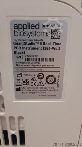 เครื่องมือ PCR แบบเรียลไทม์ Applied Biosystems QuantStudio 5