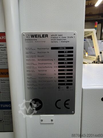 NC-Drehmaschine WEILER C 30 x 750