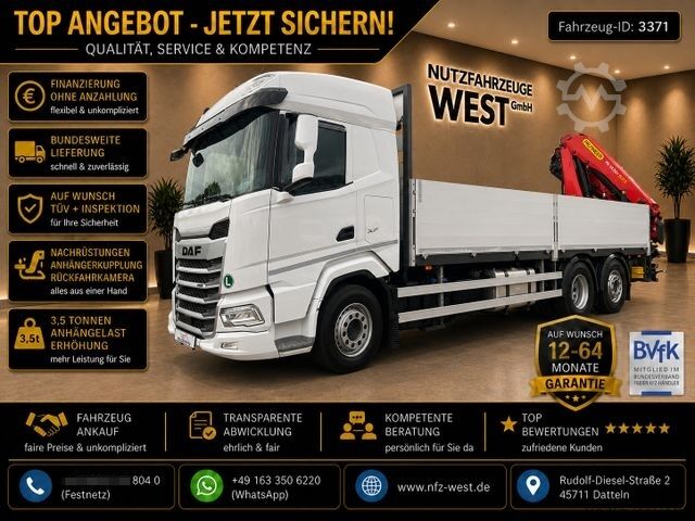 Avolava kuorma-auto DAF XF 480 *Kran Palfinger PK 24.001 SLD 5+Funk*