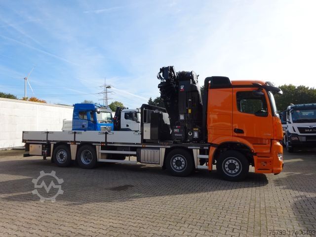 Lastebilmontert kran MERCEDES-BENZ 3751 Arocs Pritsche + HIAB 858 + JIB 8x2