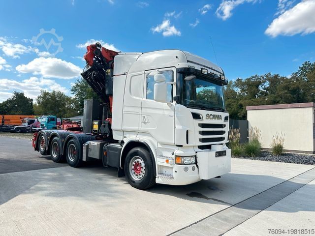 Grúa montada en camión SCANIA R730 8x4 V8 SZM Kran 43m +JIB +Seilwinde Frontab