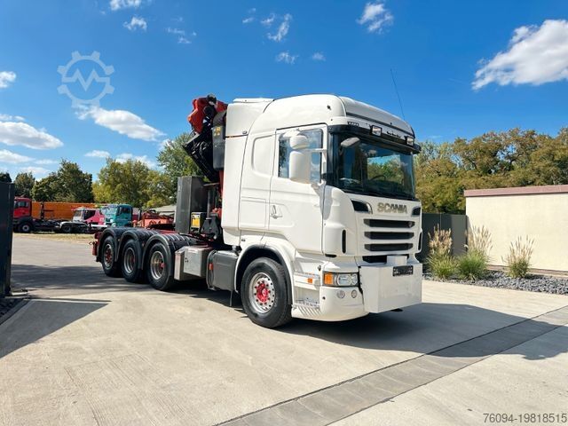 Grúa montada en camión SCANIA R730 8x4 V8 SZM Kran 43m +JIB +Seilwinde Frontab
