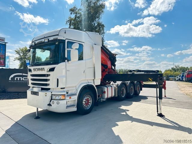 Grúa montada en camión SCANIA R730 8x4 V8 SZM Kran 43m +JIB +Seilwinde Frontab