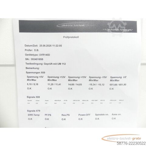 Componente Heidenhain UVR 140D ID: 728 253-01 SN: 39240185B im Austausch (Exchange)