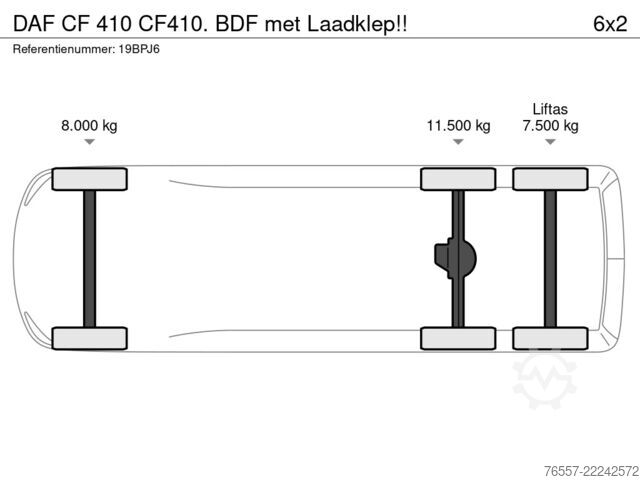 Resväska DAF CF 410 CF410. BDF met Laadklep!!