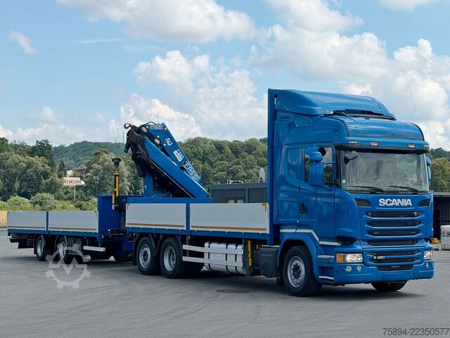 Crane yang terpasang pada truk SCANIA R 450 * FASSI F365 RA + FUNK + Anhänger*TOP
