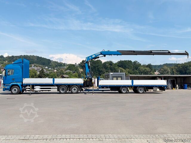 Crane yang terpasang pada truk SCANIA R 450 * FASSI F365 RA + FUNK + Anhänger*TOP