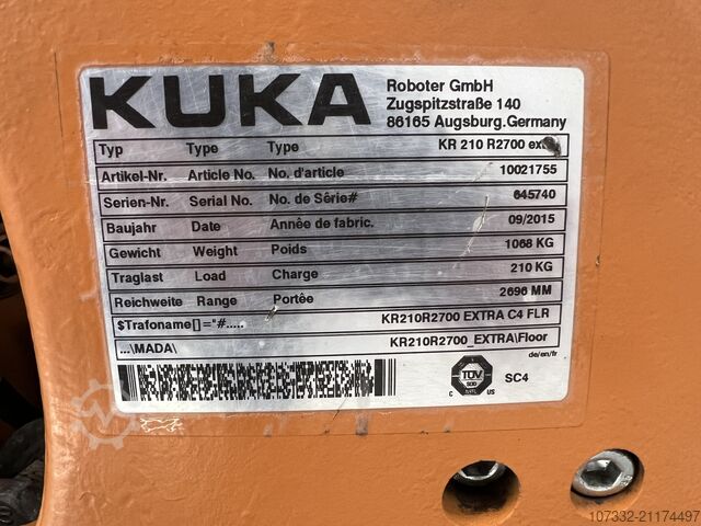 Robot industrial KUKA KR 210 R2700 extra