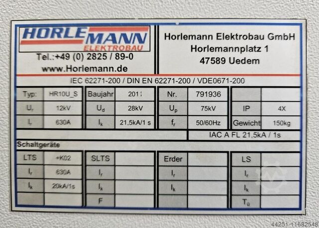 Máy biến áp trạm biến áp Horlemann HR10U-S
