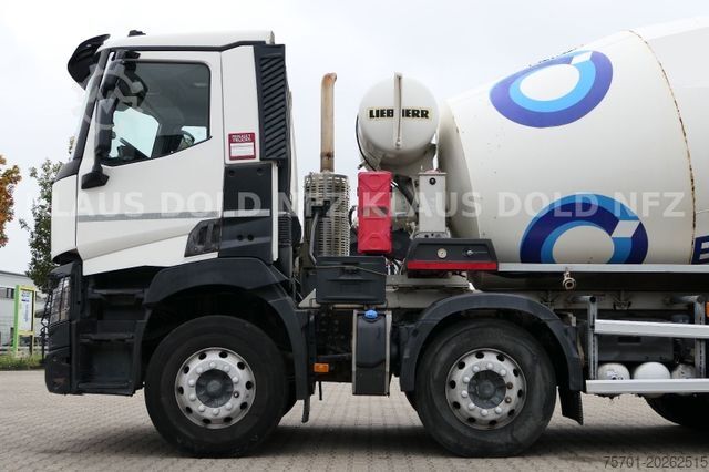 Camion malaxeur à béton RENAULT C 430 8x4 Betonmischer 9m³ Liebherr Euro 6