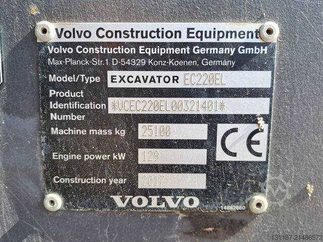 รถขุดตีนตะขาบ Volvo EC220EL