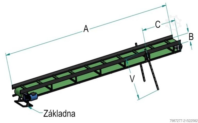 Nastro trasportatore con listelli, 400 x 30 cm Havai Park, s. r. o. 